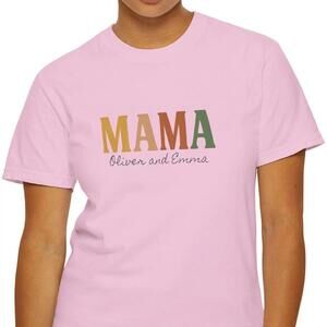 Custom Mama Shirt With Kids Names Perfect Gift For Moms